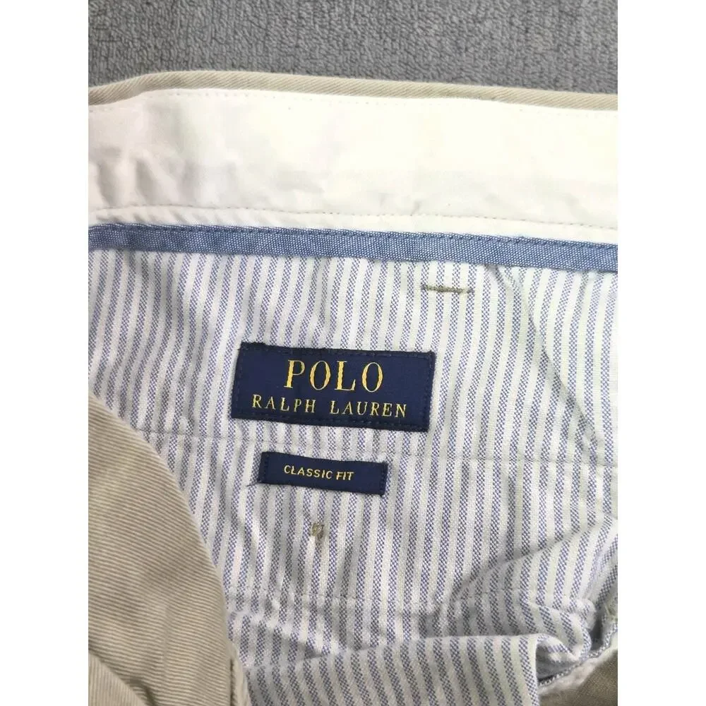 Polo Ralph Lauren Chino Pants Men’s Size 42Bx32 Classic Fit Khaki 100% Cotton
